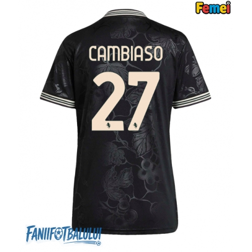Juventus Andrea Cambiaso #27 Tricou Fotbal Replică 2025-26 Femei Treilea Juventus Andrea Cambiaso #27 Tricou Fotbal Replică 2025-26 Femei Treilea